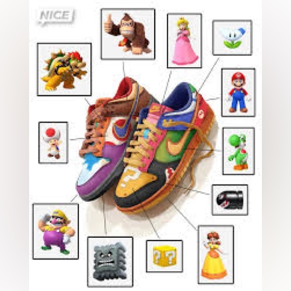 Nike “What the Mario” Dunk Lows 5.5 - Picture 8 of 8